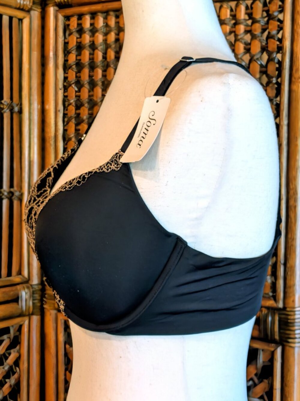 SOMA Memorable Push-Up Lace Trim Bra - Convertable Straps - Size 38C - NWT - Picture 6 of 12